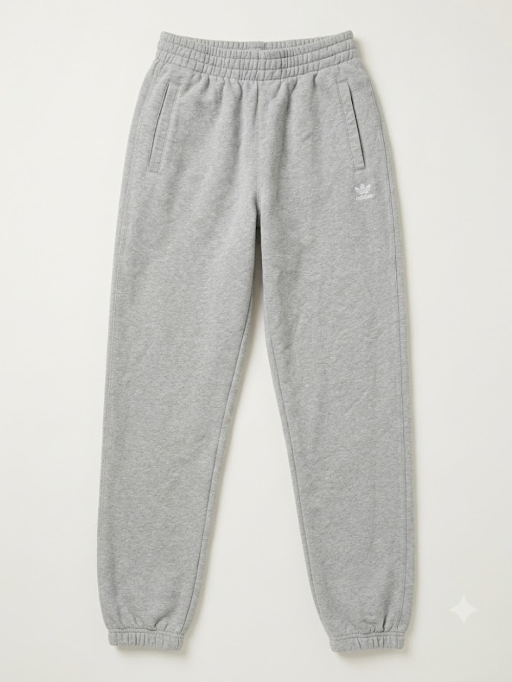 adidas Kids Light Gray Trefoil Sweat Joggers